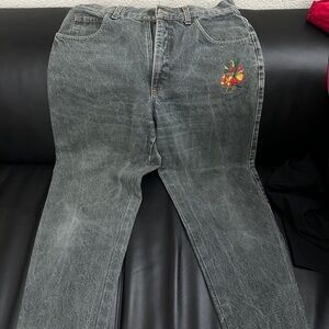 Embroidered Floral unisex Jeans